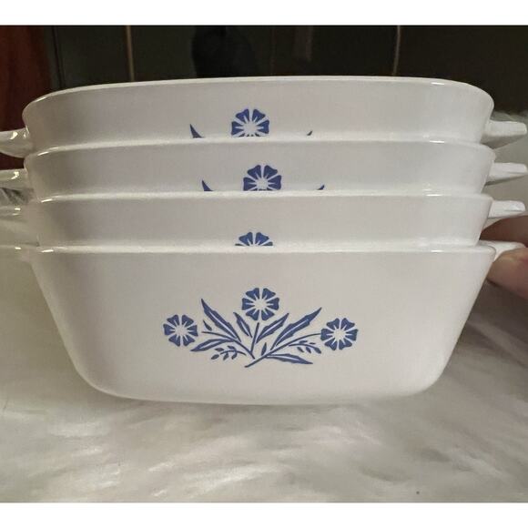 Set of 4 VTG 1970s Corning Ware Blue Cornflower Petite Pan0 - Picture 3 of 7
